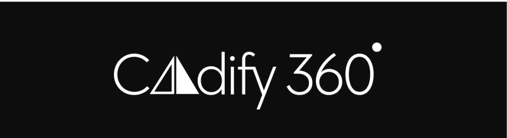 Cadify360.com | Brand Logo | Black with white text